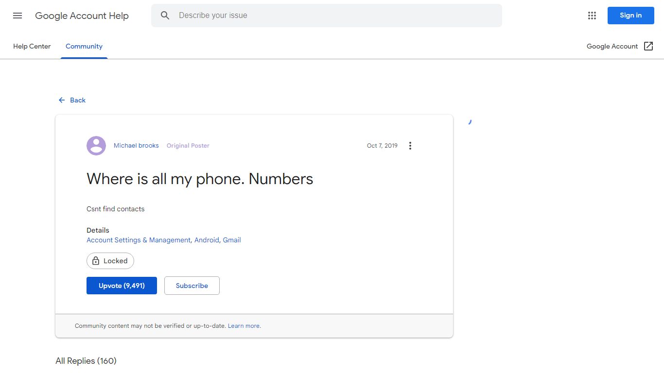 Where is all my phone. Numbers - Google Account Community